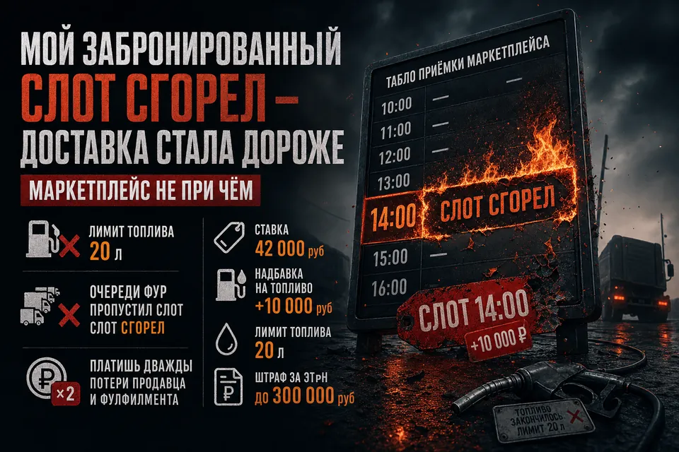 Фура застряла, слот сгорел: почему доставка партии на склад маркетплейса в июне дорожает