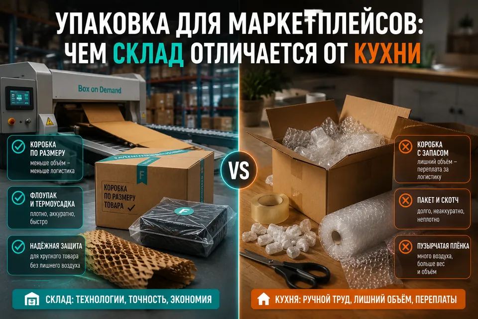 Упаковка для маркетплейсов: чем склад отличается от кухни