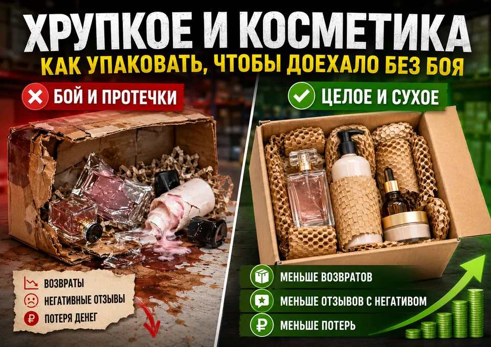 Как упаковать хрупкое, стекло и косметику, чтобы доехало без боя