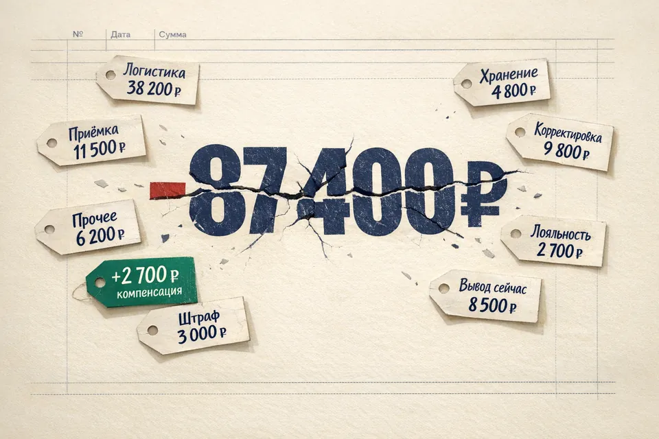 Wildberries списал 87 400 ₽: разбираем отчёт о реализации построчно