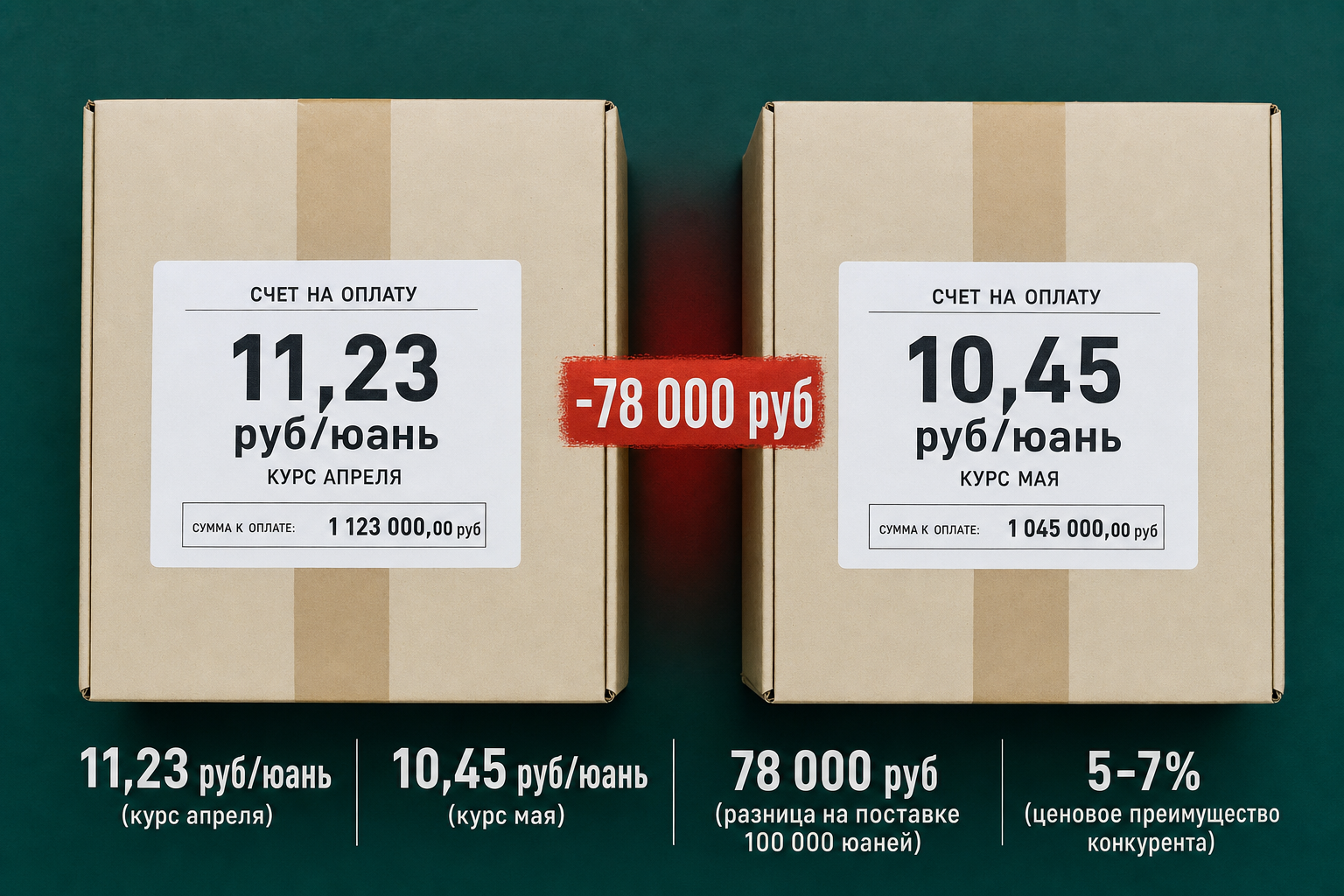 Юань минус 3,5% за неделю: партия из Китая в пути уже устарела по цене